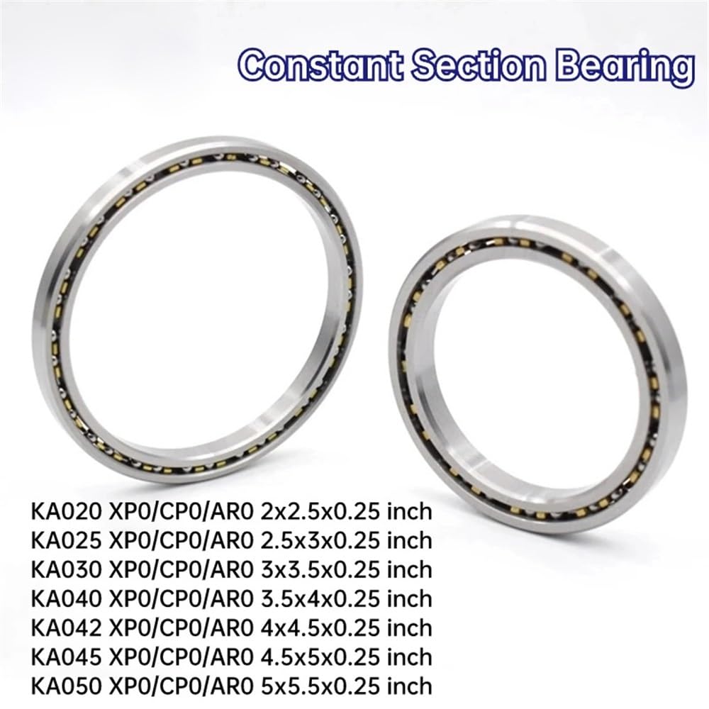 Rodamientos de bolas 1 unidad KA020 025 030 035 040 042 045 XP0 CP0 AR0 Espesor del cojinete de sección constante de pared 6,35 mm (0,25 pulgadas) Rodamientos para skateboarding(KA047CP0)