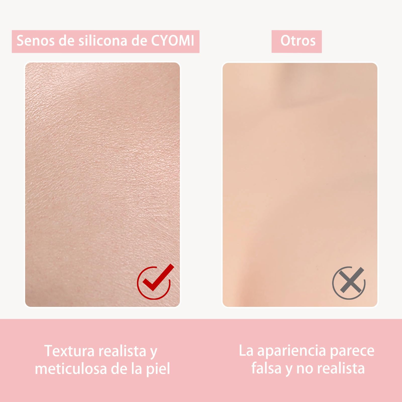 CYOMI Pechos de Silicona Pecho de Formas Travestis Tetasde Silicona Realistas Cuello Redondo con Espalda Hueca Aplicable a Crossdresser Drag Queen Cosplay Mastectomía C-G Copas