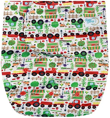 HappyEndings Teen/Adult Hook and Loop Closure Stain Resistant Reusable Cloth Diaper for Incontinence"On The Farm"