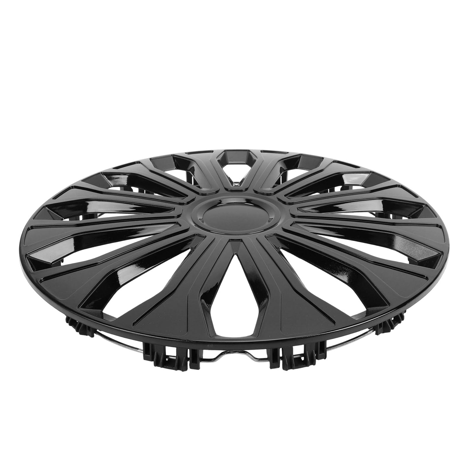 Generic 17-calowe Kołpaki na Koła Samochodowe 4 szt. Modne Kołpaki na Koła, łatwe Zakładanie w Celu Wymiany Pasują do Pasują do, Wysokiej Jakości materiał ABS (BLACK)
