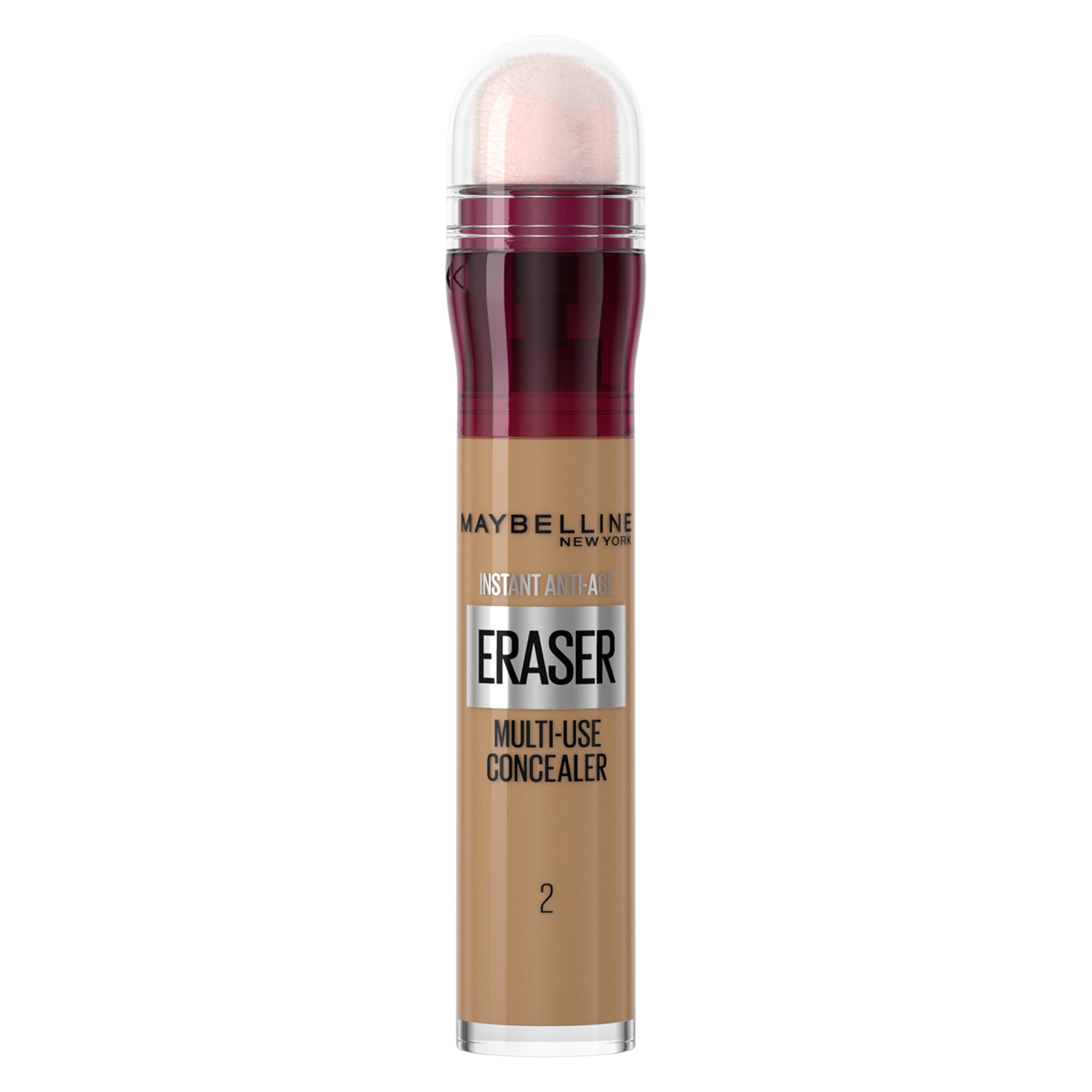 Maybelline Concealer Instant Anti Age Eraser Eye Concealer, Dark Circles and Blemish Concealer, Ultra Blendable Formula 02 Nude