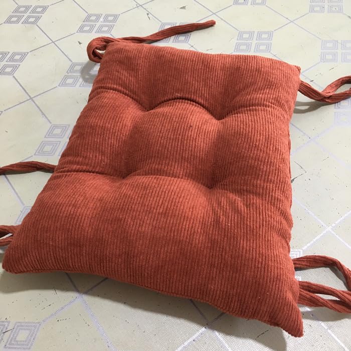 Cojín de asiento cuadrado de pana de 45x150 cm con lazos antideslizantes para hogar y oficina 2