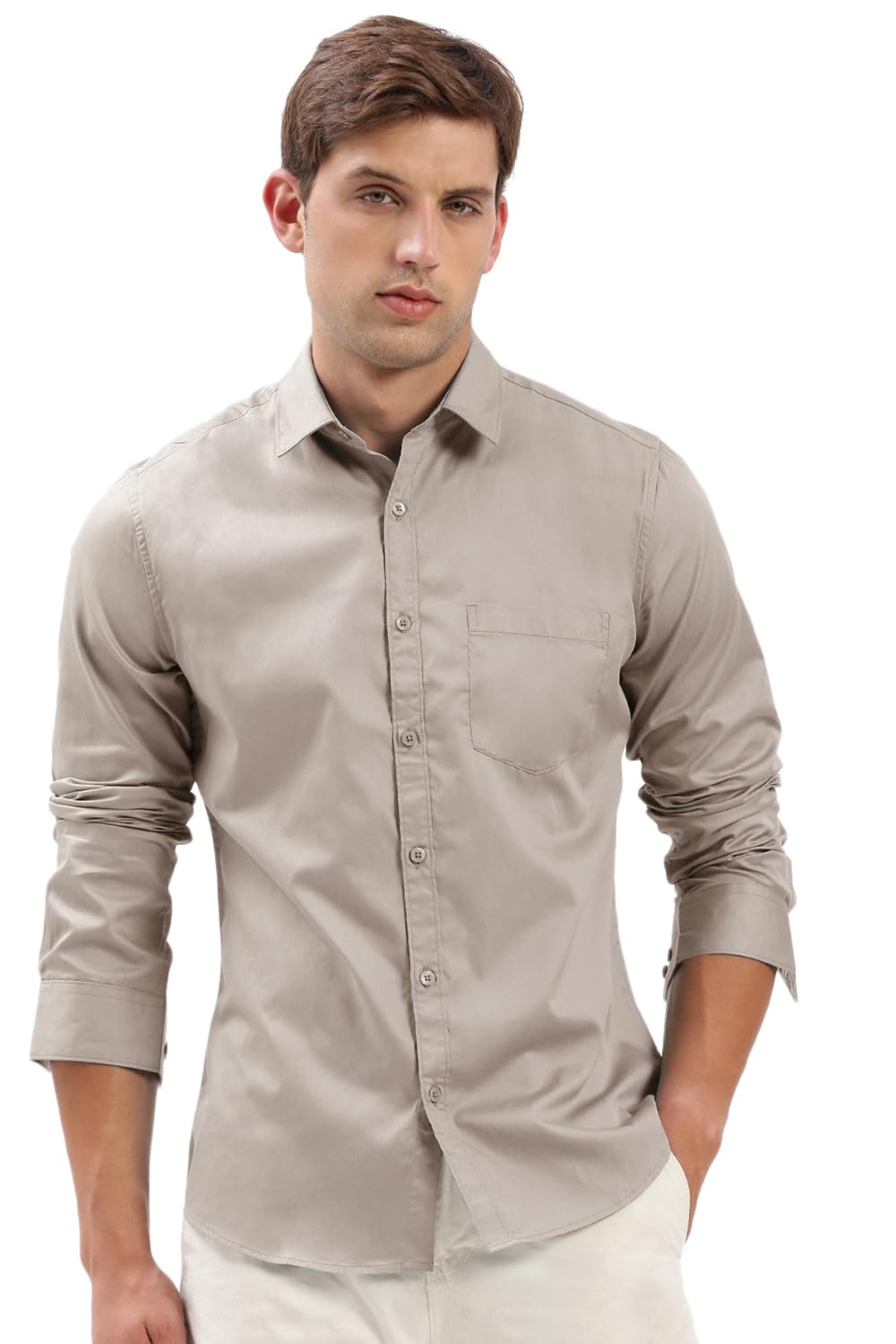 SHOWOFF Men's Solid Slim Fit Shirt