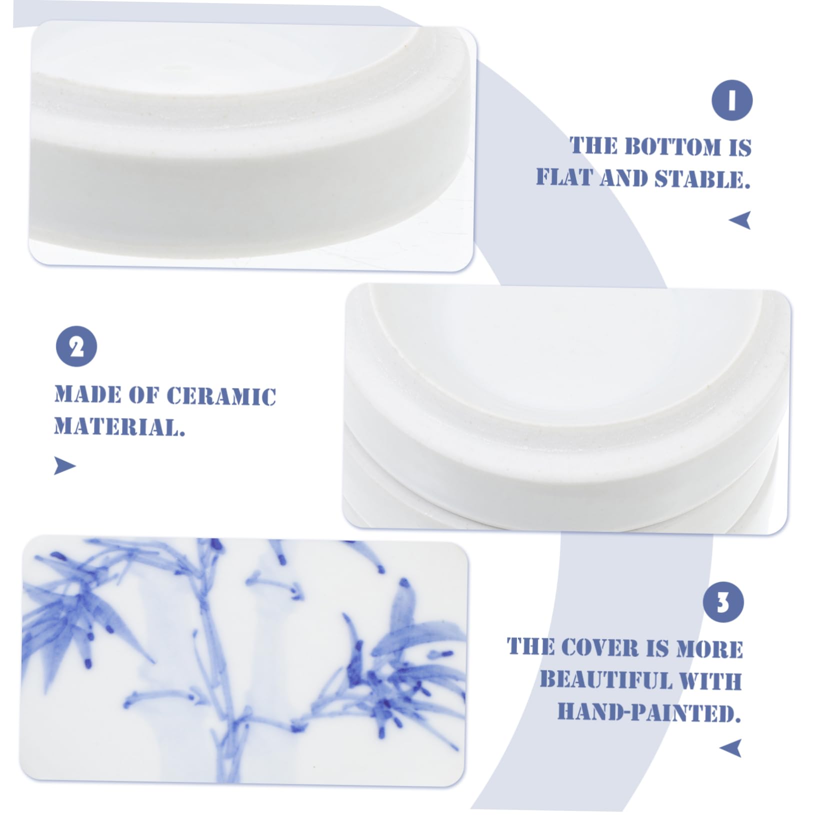 NUOBESTY Palette de Peinture en Céramique Blanche, Plateau de Mélange de Couleurs Empilable 5 Couches avec Couvercle, pour Aquarelle et Décoration