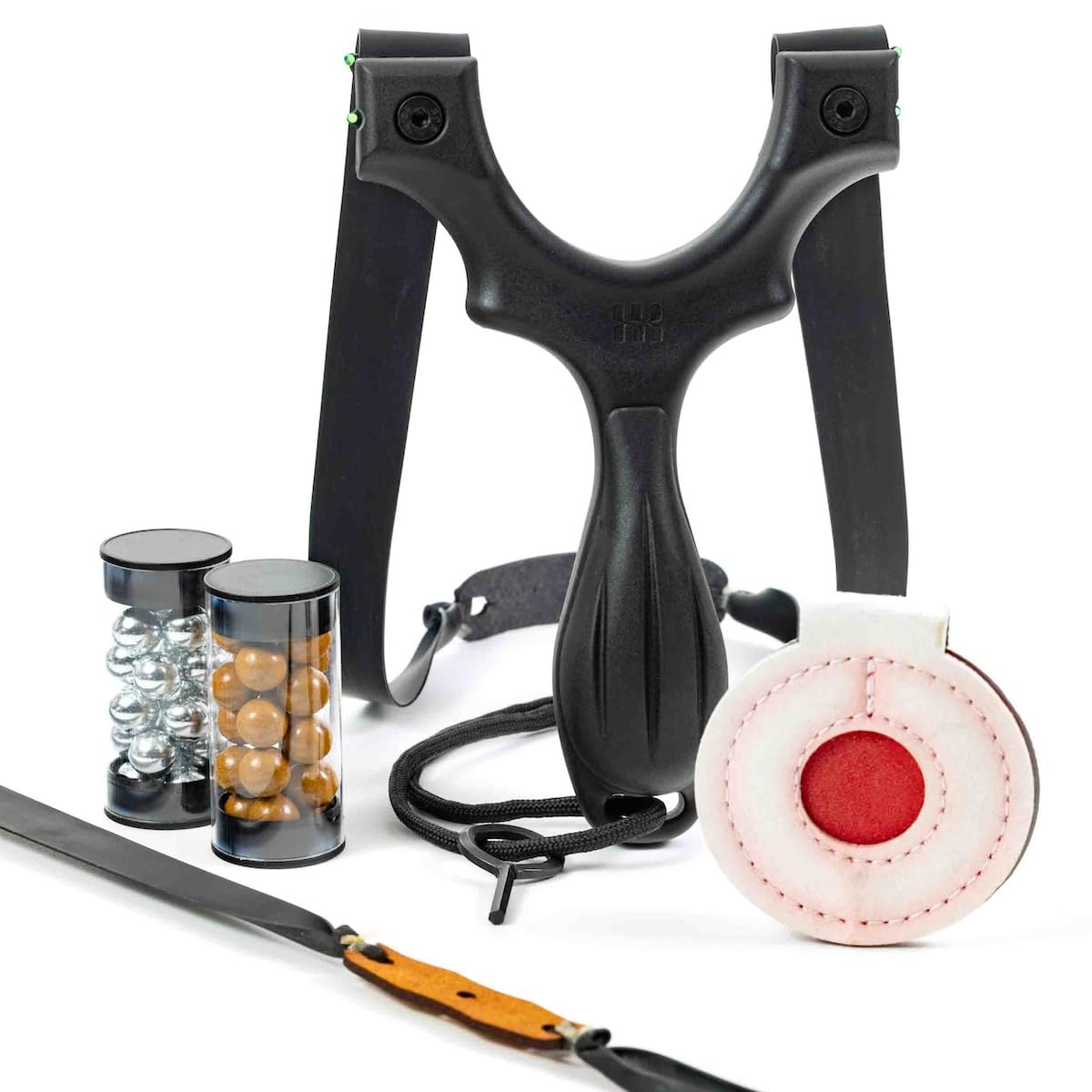 SimpleShot Scout X Slingshot Bundle with Target, Steel & Clay Ammo, and 2 Band Sets, Modern Slingshot for Beginners and Experts Hunting & Target Practice Sling Shot