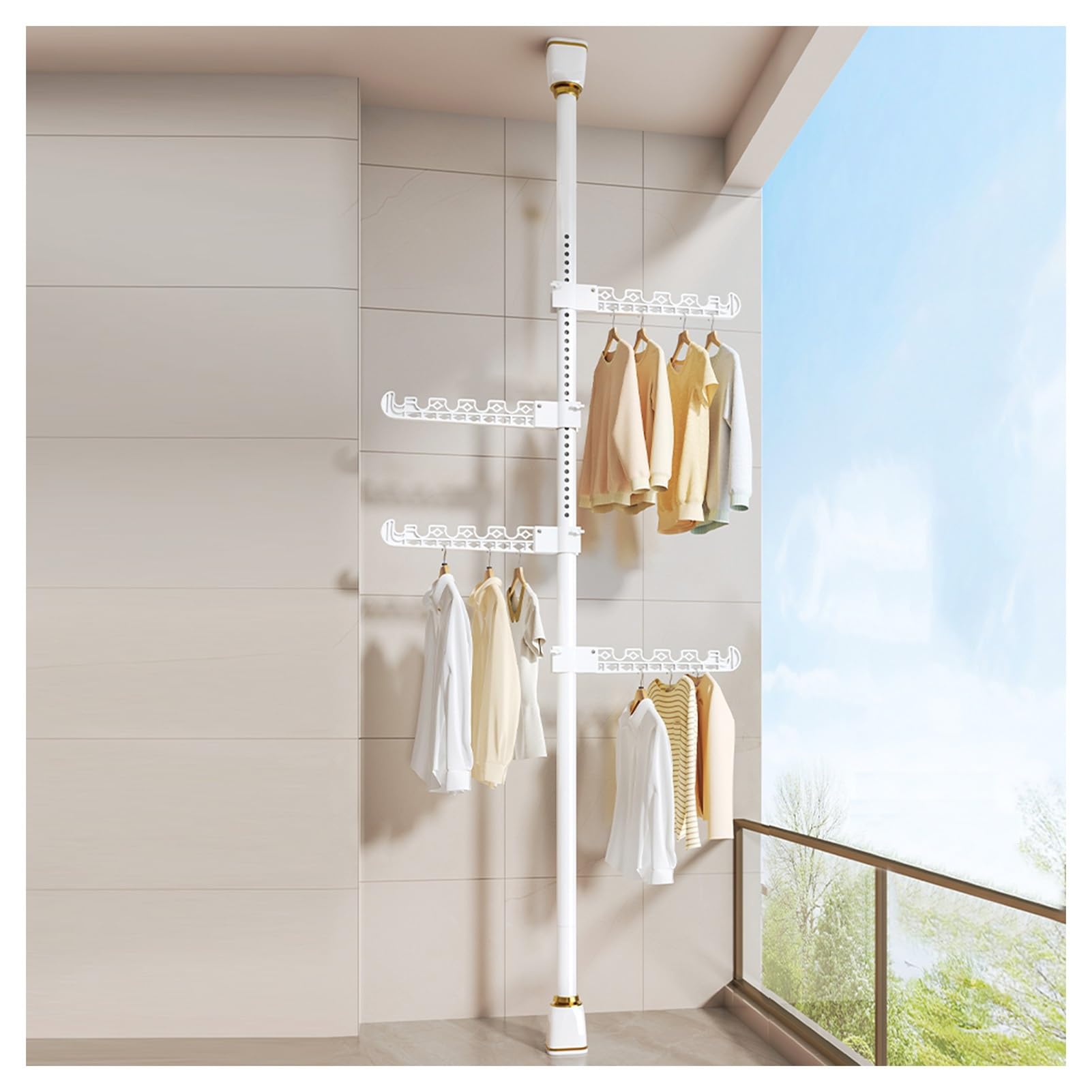 Amazon｜床から天井までの衣類ラック、床から天井までの垂直コーナー