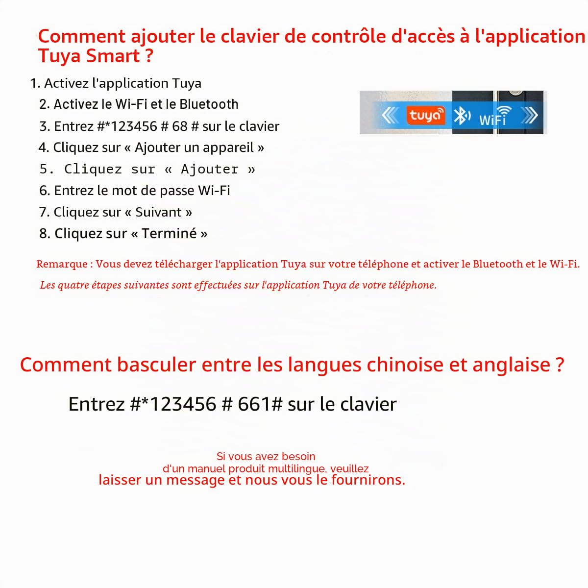 Kit de contrôle d'accès WiFi TUYA, Système de sécurité, Serrure de porte à clavier tactile RFID étanche, Contrôle d'accès intelligent par empreinte digitale, Verrou électromagnétique 280KG