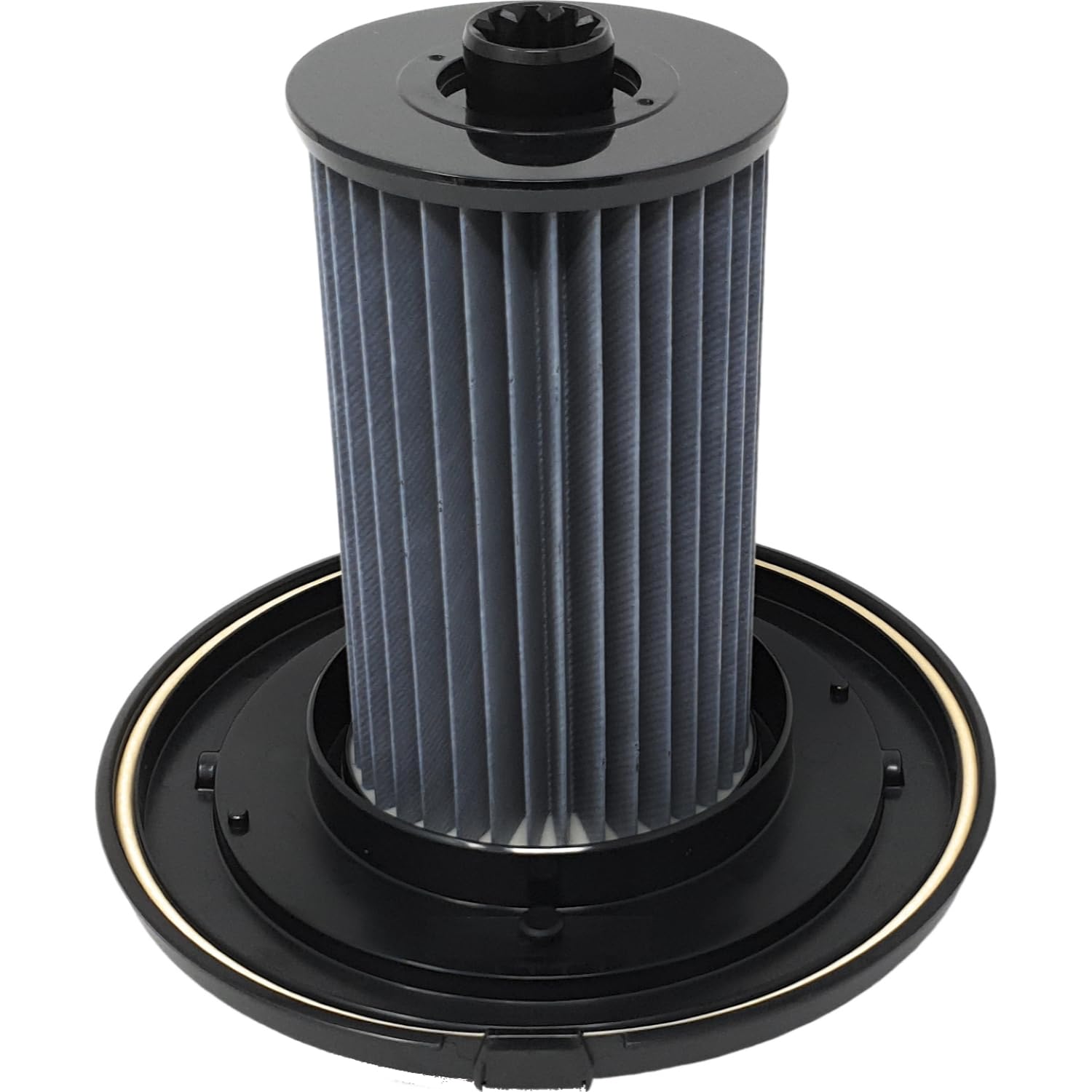 Lamellenfilter Filterzylinder 12027830 mit Griff für beutellose Bodenstaubsauger - kompatibel mit Bosch Siemens Relaxx'x Serie 8 BGS7 - ersetzt 12017969 - Durchmesser 21 cm, Höhe 19 cm