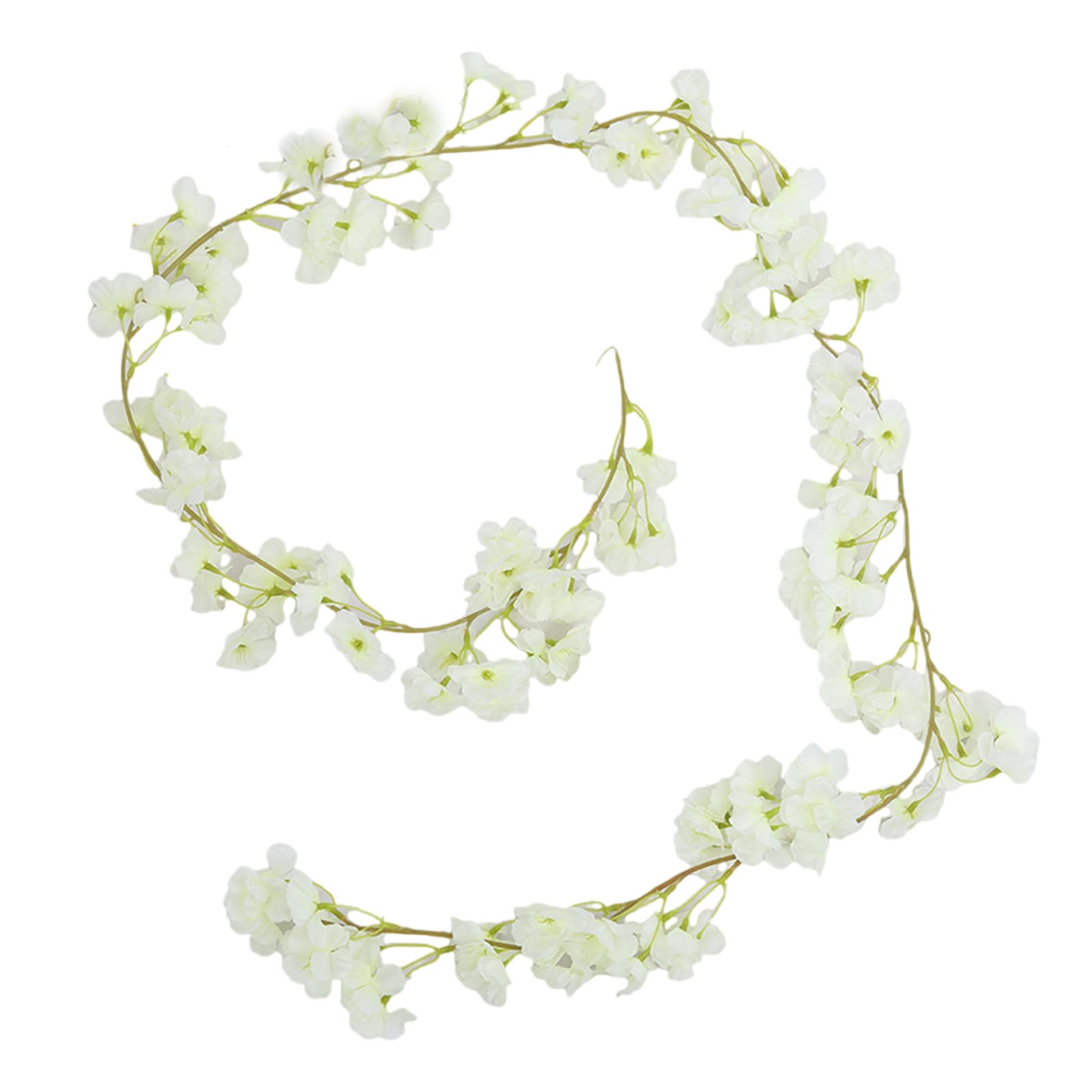 Jazuaiao Flexible Blossom Branch Realistic Petals Texture Hanging Flower Decoration for Indoor Outdoor Event 180cm Artificial Blossom Garlands