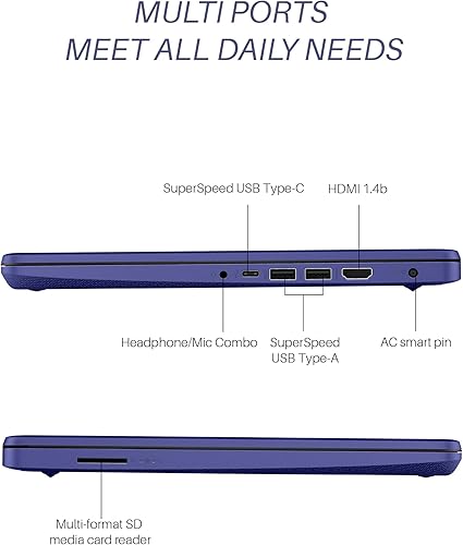 Miniatura 7 de HP Computadora portátil de 14 pulgadas, procesador Intel Quad-Core 4120, 16 GB de RAM, 320 GB de almacenamiento (64 GB eMMC + 256 GB Micro SD),