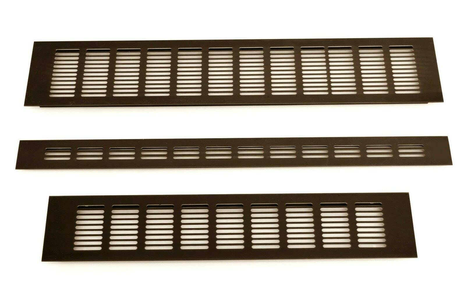 Prostko Ltd Brown Air Vent Grille - Built-In Appliances Furniture - Aluminium Ventilation Cover. (X - 500Mm X Y - 100Mm)