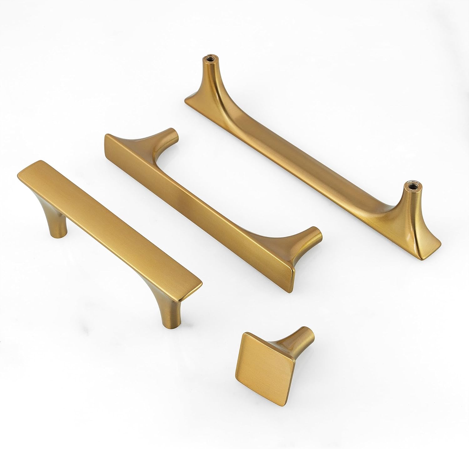 HESTIA HARDWARE 10 Pack Cabinet and Drawer Handles | 3 Inch (76mm) Center to Center Gold Pulls for Dresser | Brass Cabinet Handles (Z15.3in.10.L)