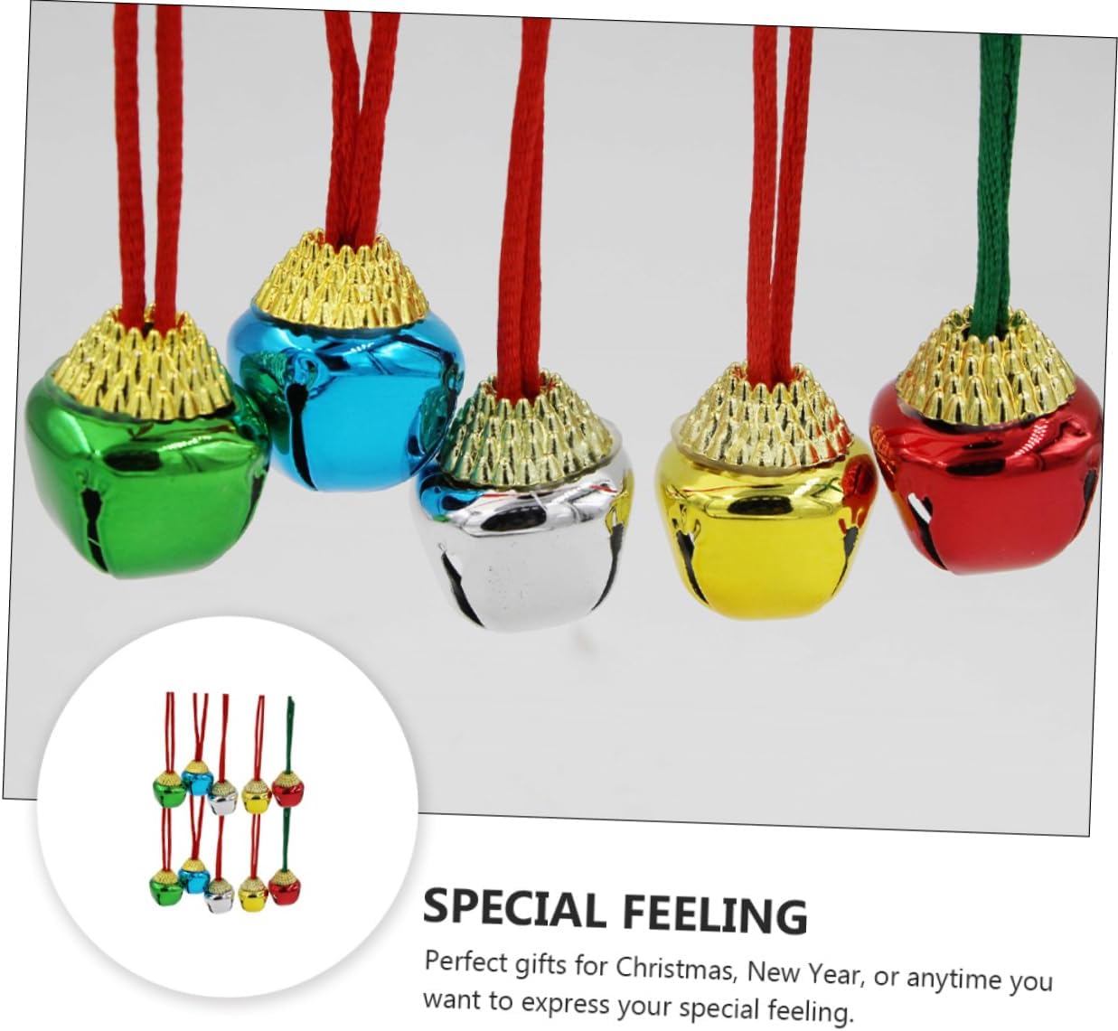 Ornaments Bells Exquisite Necklace for Women Christmas Jingle Bell Pendant