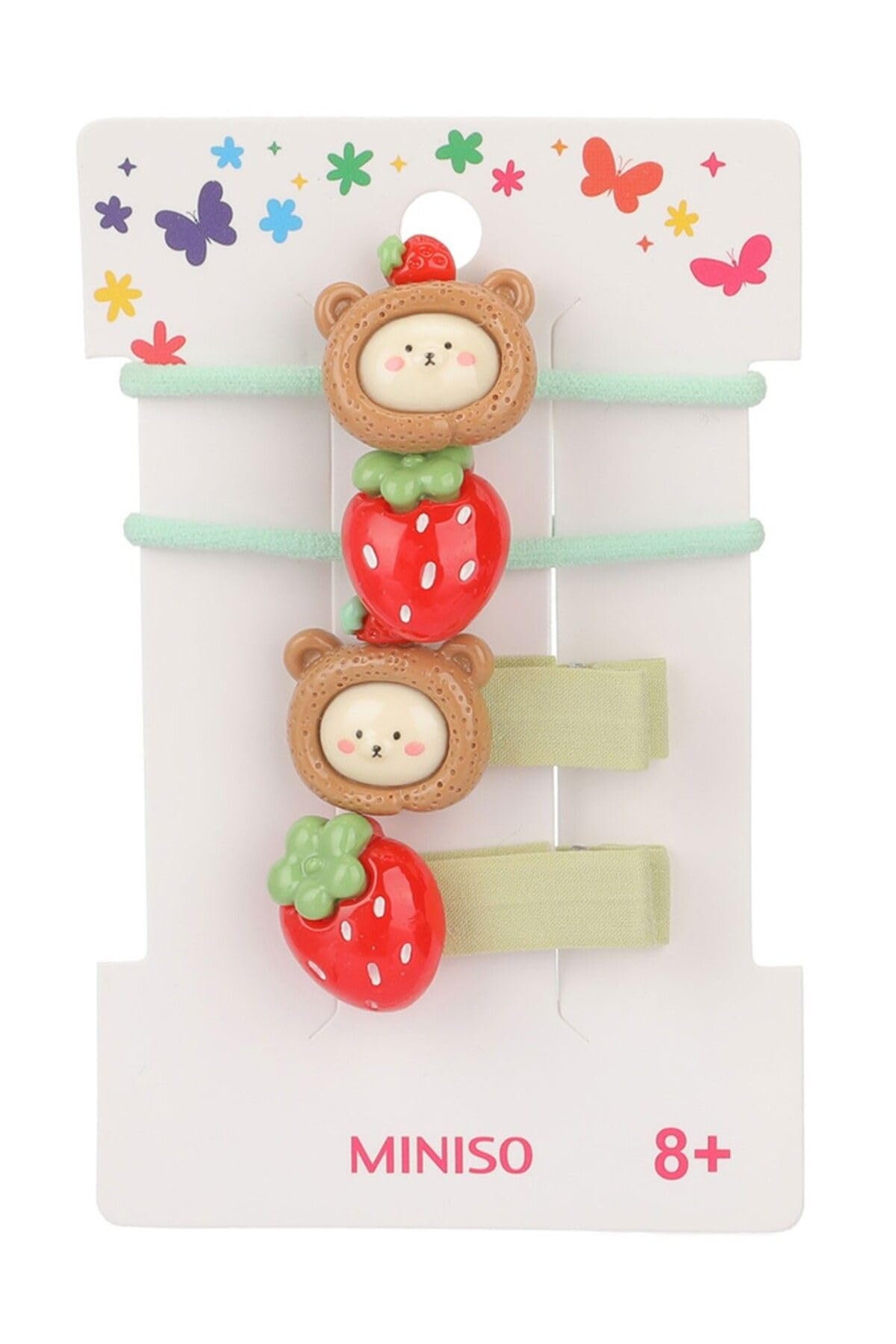 Miniso Sevimli Hayvan Figürlü 4'Lü Saç Tokası Seti - Renkli Ve Eğlenceli Saç Aksesuarları