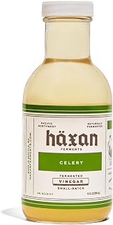 Haxan Ferments Celery Vinegar - Raw & Unpasteurized Small Batch Vinegar - Herbal, Tart & Savory Flavor Enhancer for Cooking, Soups, Salads, Marinades, Cocktails & Mocktails - 12 fl oz Glass Bottle