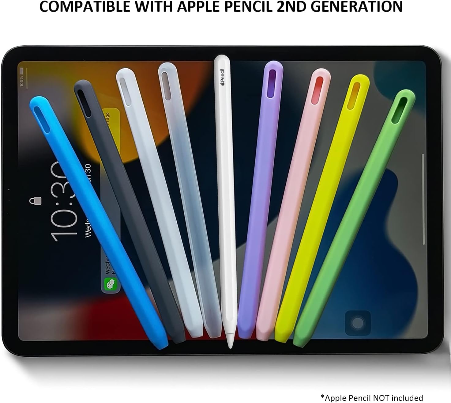 Slim Soft Silicone Sleeve Case Compatible with Apple Pencil 2nd Generation Only, Protective Grip Cover Skin for iPad Apple Pencil 2nd Gen (Mint)
