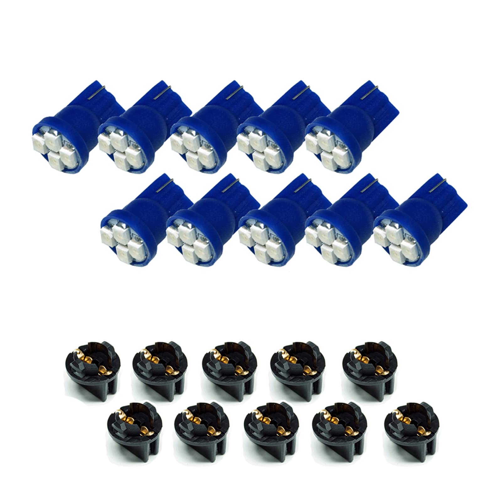 Ahomi Lot De 10 Ampoules T3 LED 12 V Pour Tableau De Bord (noir