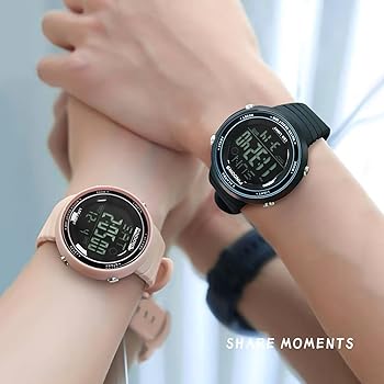 Amazon.co.jp: PINDOWS女性用デジタルスポーツウォッチ、30m防水LED