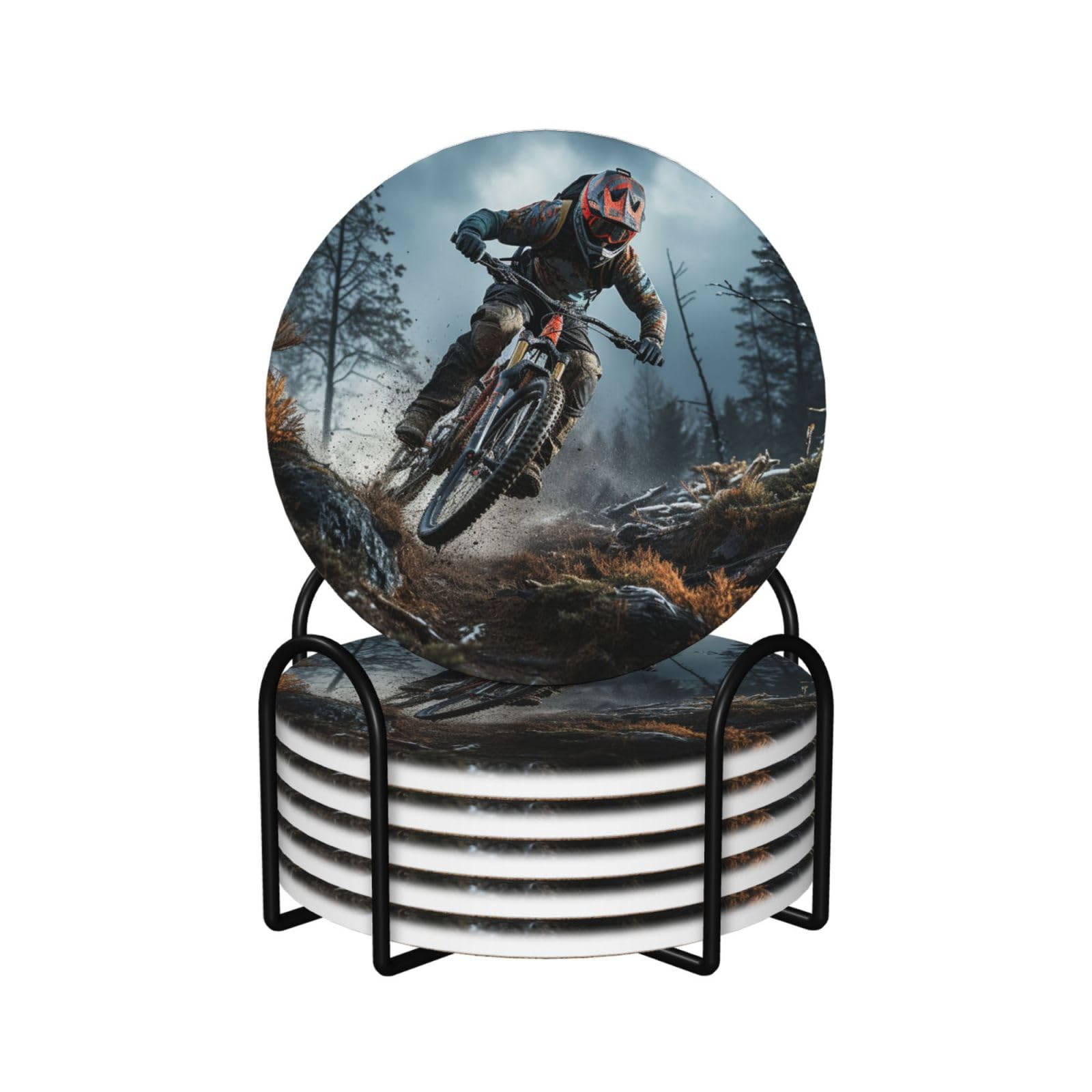 Dessous de verre en céramique anti-rayure pour table basse lot de 6