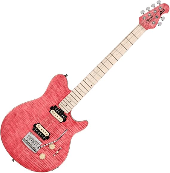 Sterling By Musicman Electric Guitar SUB AXIS FLAME TOP AX3FM-STP-M1 Axis Pink Stain Pink