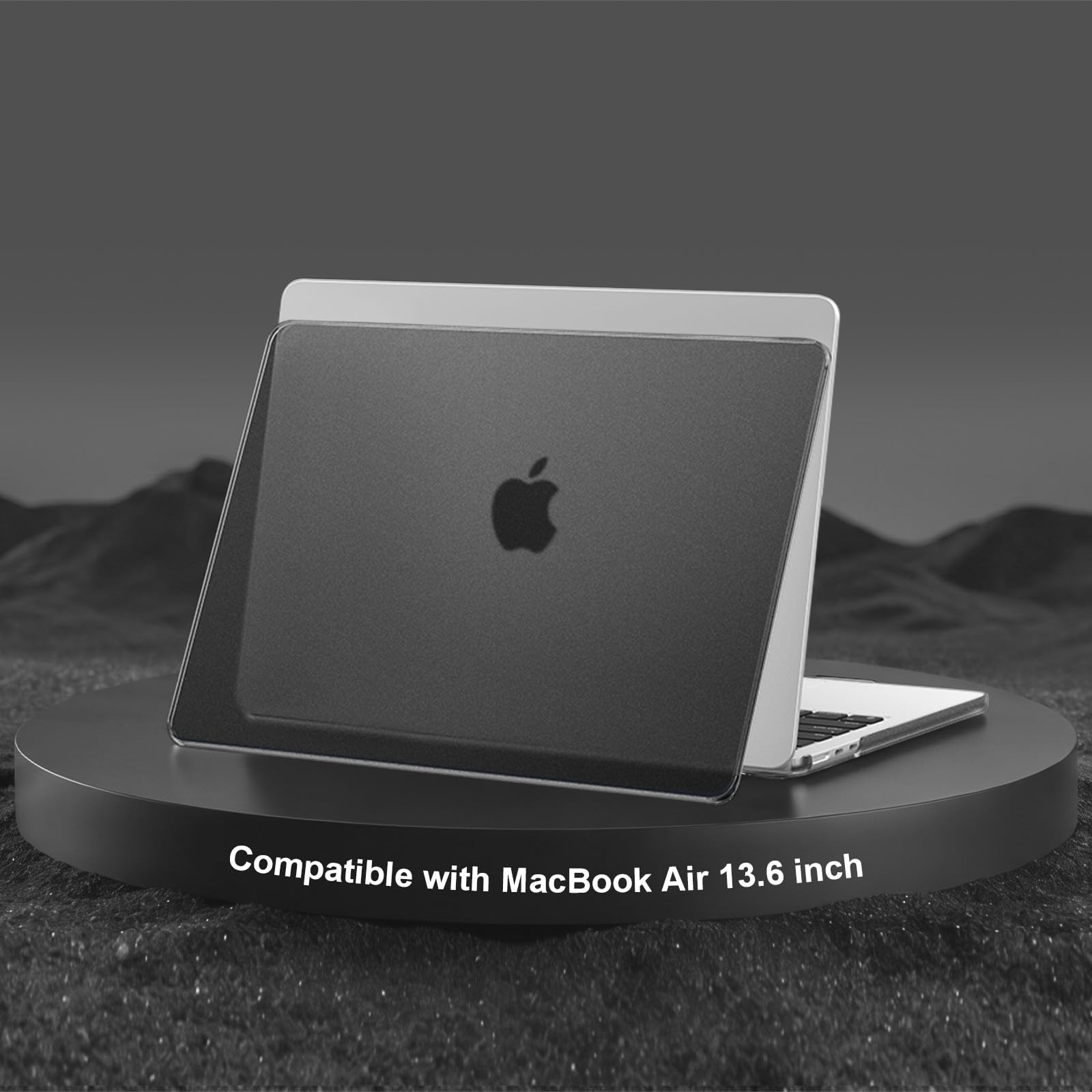 MOSISO Coque Compatible avec MacBook Air 15 Pouces M5 M4 M3 M2 2026-2023, Antitrace Rigide, Noir Clair