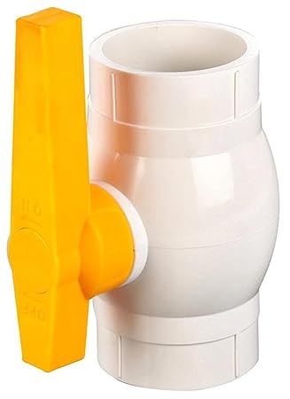 U-PVC Ball Valve ABS Handle PP Ball for Super Easy Turn with 100% Leak Proof Tested UV stabilized with International Standards / Ball Valve Socket for Schedule 40 UPVC White Pipe (3/4 Inch)