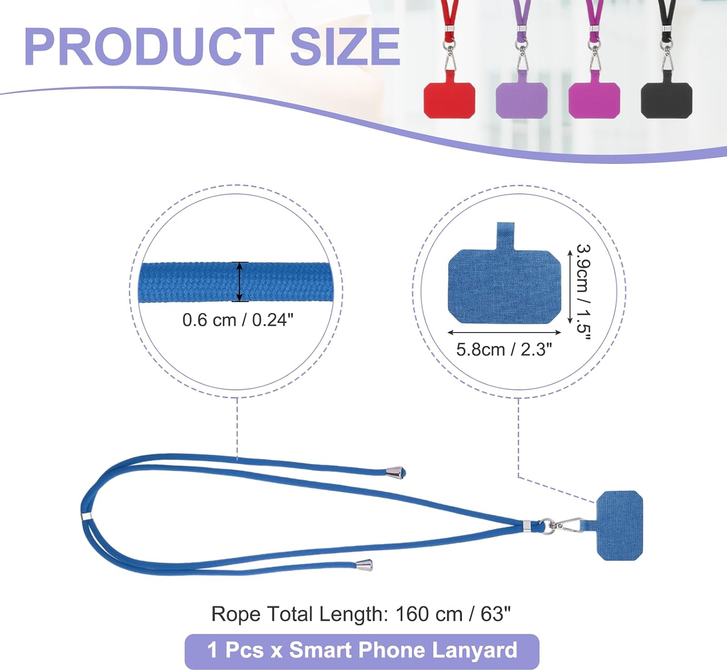 PATIKIL Smart Phone Lanyard, Universal Cell Phone Lanyards Adjustable Phone Strap