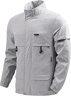 Mens Outdoor Jackets Waterproof Bomber Jackets With Hood Lightweight Coats Windbreaker With Pockets Windproof -Waterproof Outerwear Long Sleeve Jackets Softshell Jackets Mens Workwear Hoodys