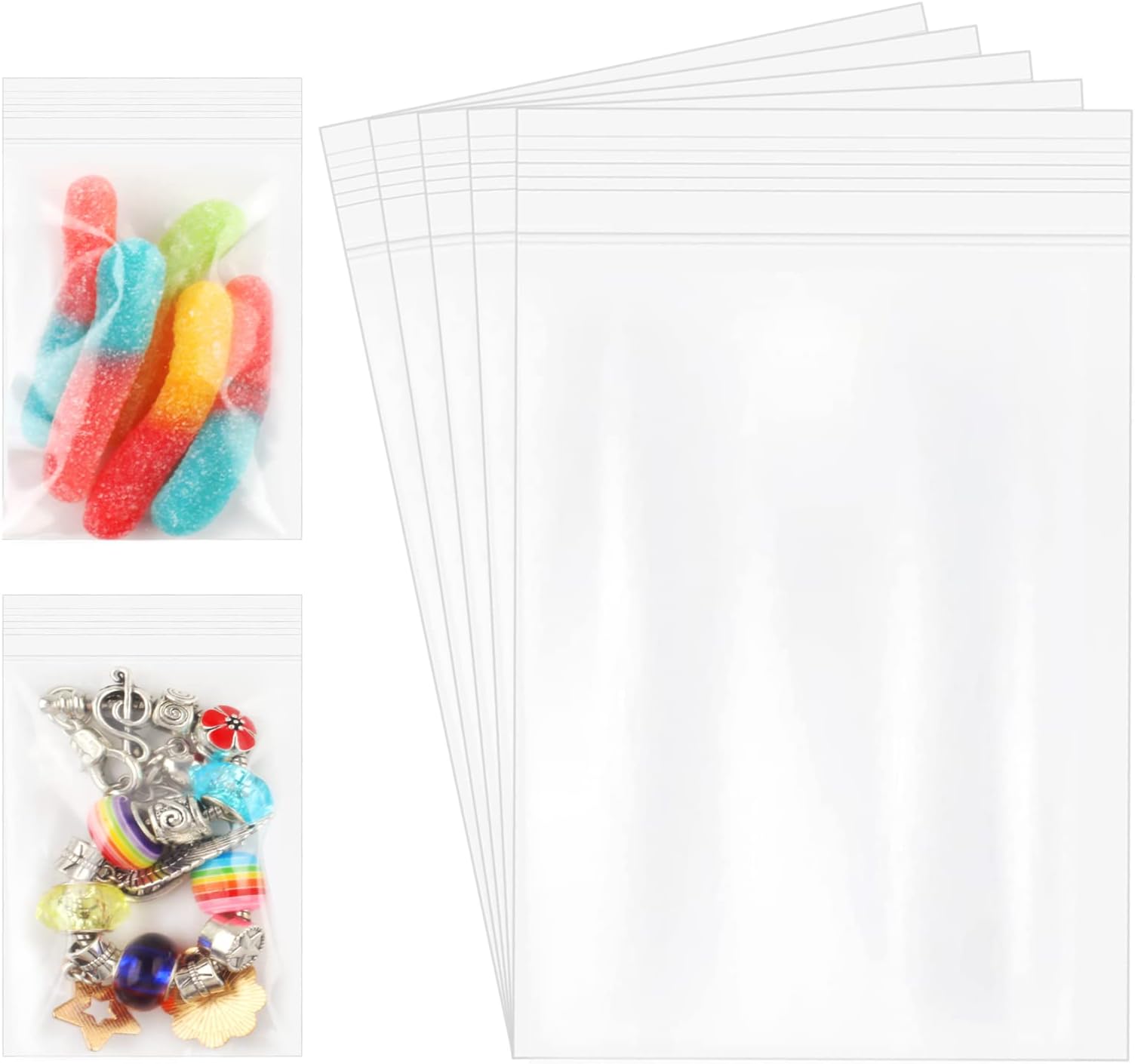 700 Count 2x3 Inch Small Plastic Bags, 1.4 Mil Resealable Zip Baggies Clear Bags for Packaging, Jewelry, Beads, Screws, Pill
