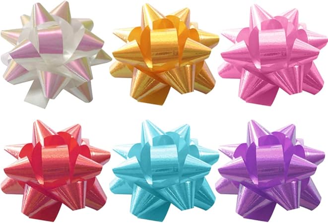 Amazon Bestoyard リボンシール ラッピング用 リボン ギフトフラワー タイリボン クリスマス 誕生日 パーティー 2インチ 70個セット 混色 リボン テープ 文房具 オフィス用品