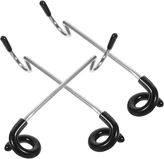 3pcs Light Pole Hooks Stainless Steel Rubber Black Camping