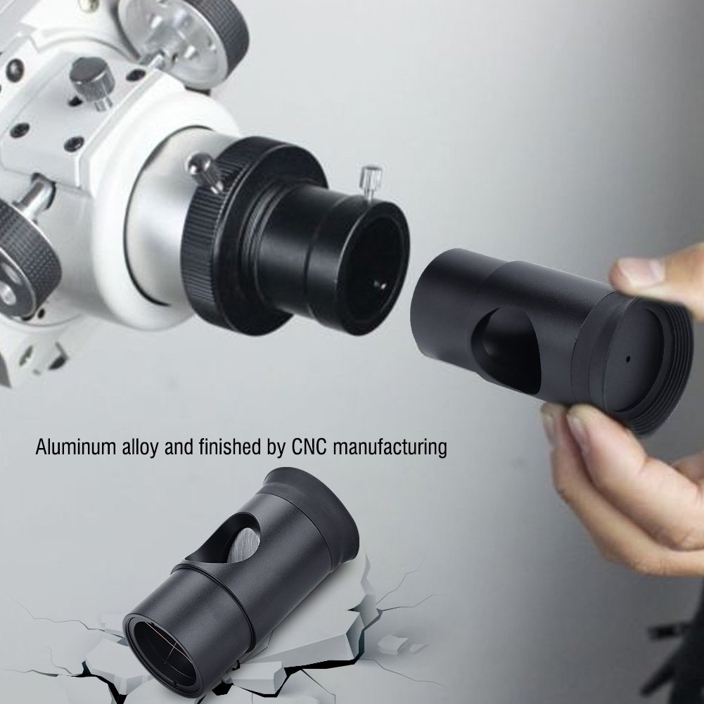 Oculaire de Visée 1,25 Pouce en Alliage d'Aluminium - Collimation Optique pour Télescope Astronomique - Accessoire Noir