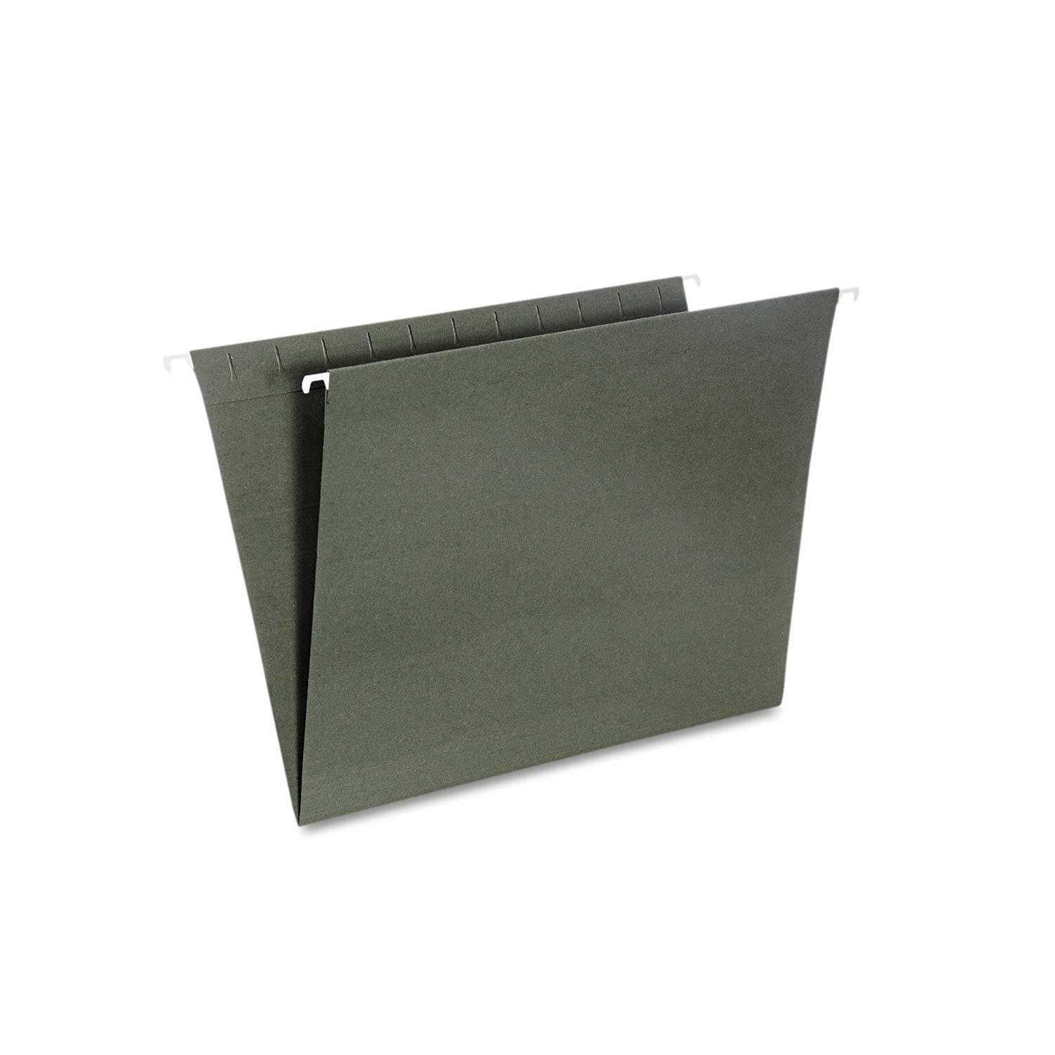 SKILCRAFT Hanging File Folders, No Tabs, Letter-size, 25/Box, Green (7530-01-364-9496)