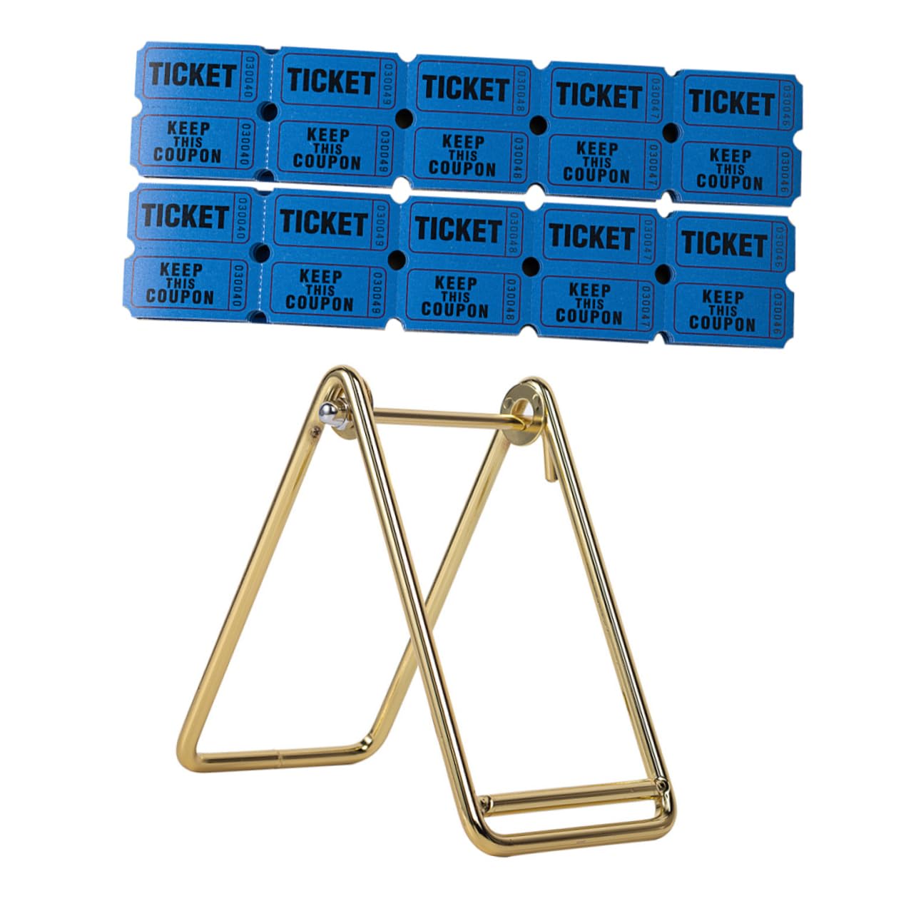 Artibetter 1000pezzi Biglietti Premio Vuoti Per Aste Di Carnevale Raccolte Fondi Eventi Feste in Ufficio Compleanni Lotterie e Aste Cinesi Incluso Supporto Dorato Per Distribuzione Facile Per