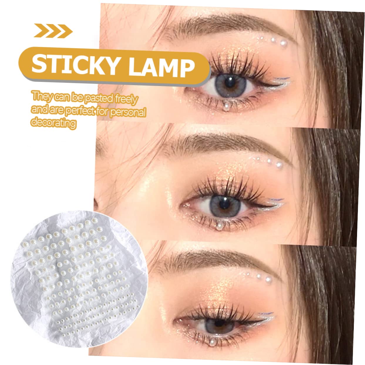 POPETPOP 4 Set Di Adesivi Per Trucco Autoadesivi Gemme Decorative Per Unghie Viso Eventi Temporanei 12 Fogli * 4
