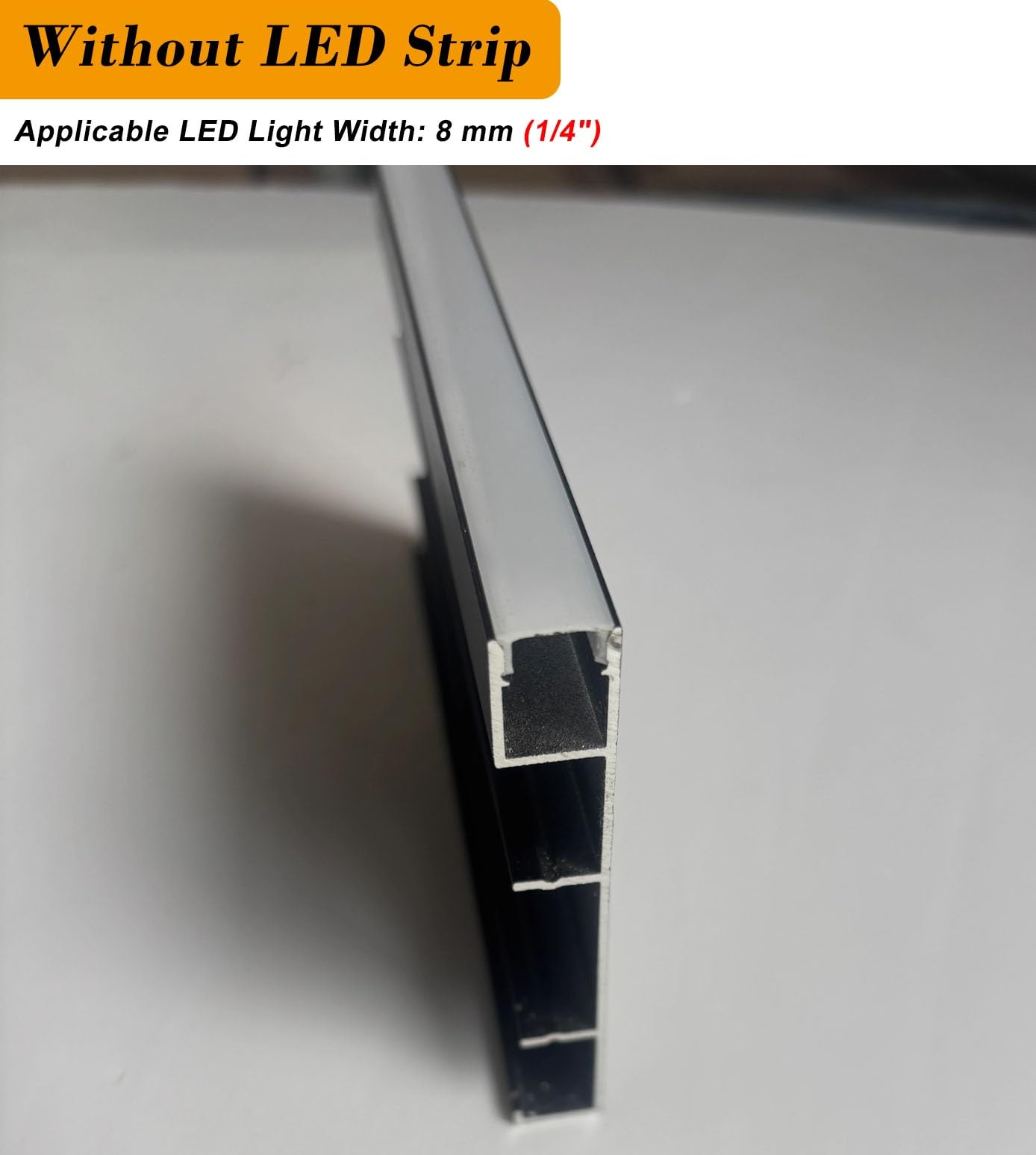 LED-Sockelleiste, 3 m, Aluminiumk für Akzent-Wand- und Bodenbeleuchtung, moderne schwarze Sockelleiste, ideal für Heimdekoration und Umgebungsbeleuchtung
