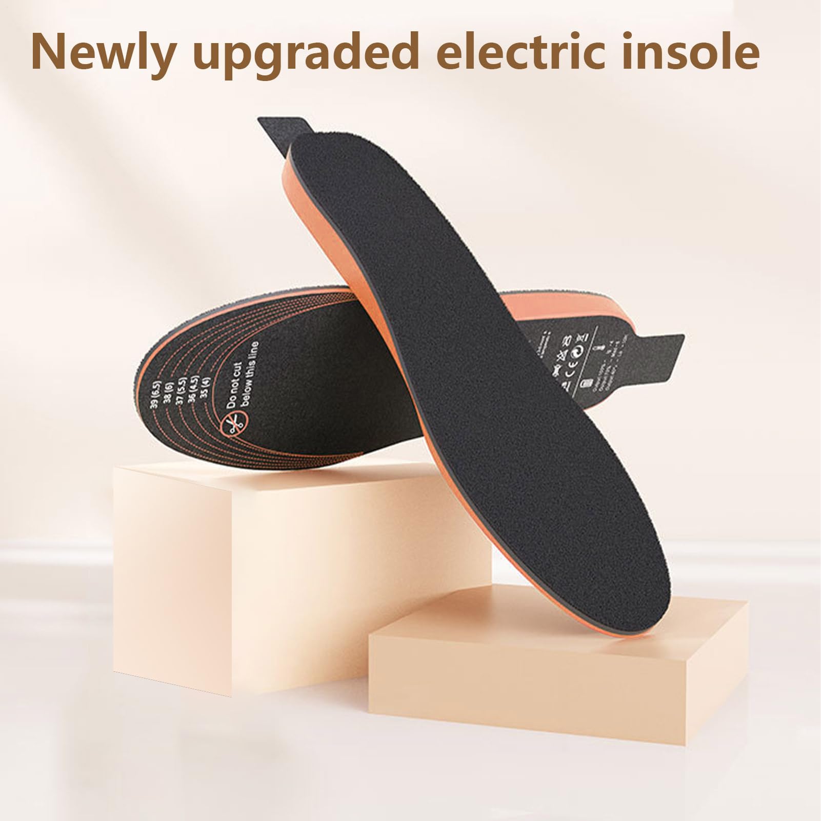 Suole termiche USB, solette ricaricabili USB,1 paio di solette | termiche riscaldanti con ricarica | Solette di controllo tramite app tagliate su misura con temperatura regolabile per