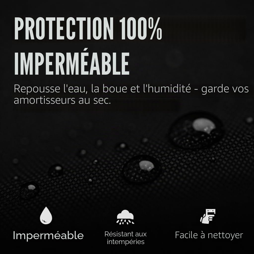 Protection d'amortisseur ATV de qualité supérieure compatible avec Yamaha Raptor 90, 400, 450, 600, 700 - Durable, imperméable, facile à installer (LIMWETTE 2025)