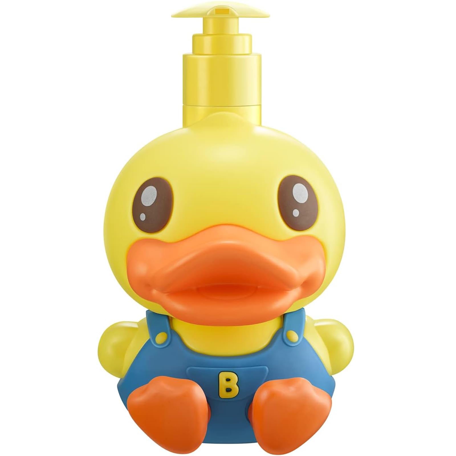 Super Cute 3D Soap Dispenser for Bathroom Toilet Kitchen Dish Soap Shampoo Lotion Hand Sanitizer Shower Cartoon Animal Duck Birthday Gift Empty Refillable Pump Bottle Yellow Blue
