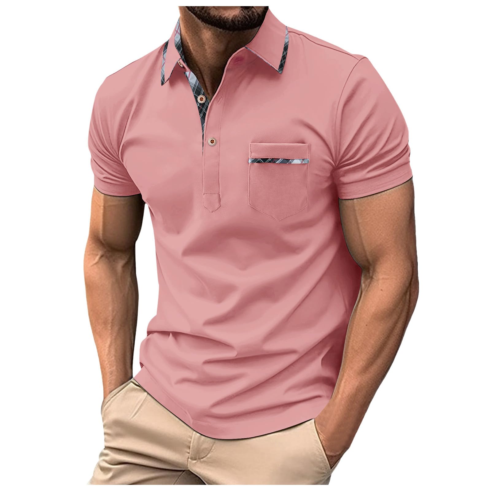 Generic Camisetas Hombre Oferta Hombre Verano Casual Estampados Camisas navideñas Tops Azul Turquesa Hombre