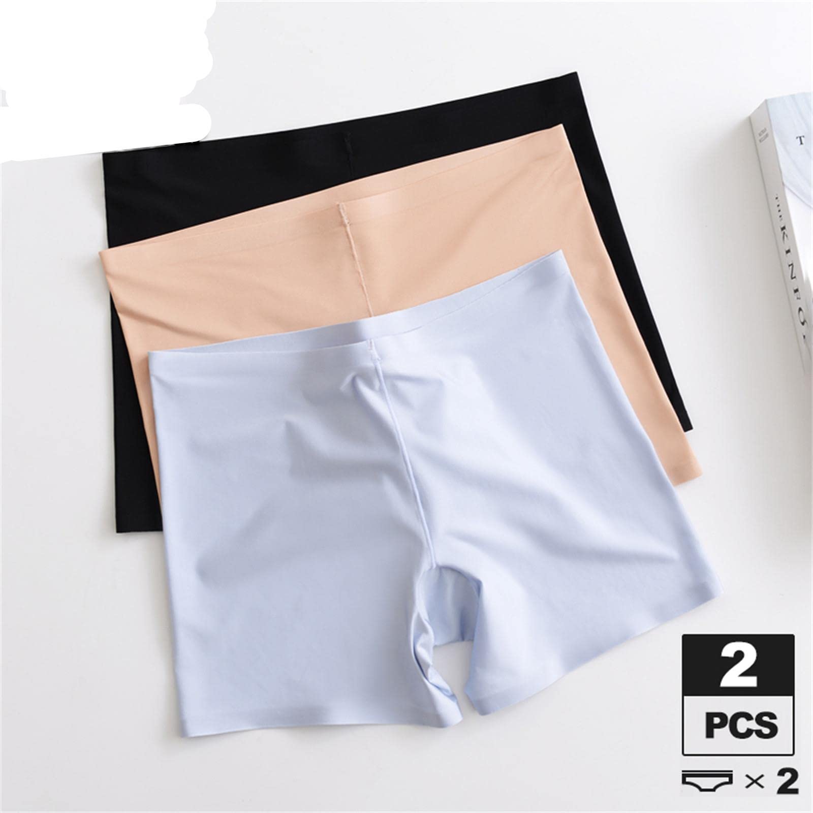 UKKO Slip Donna 4XL Plus Size Sicurezza per Le Donne Seamless Seamless Black Tracker Boxer Boxer Slip 3 Pezzi