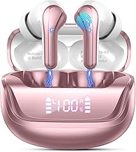 Wireless Earbuds, Bluetooth 5.4 Headphones, in-Ear Earphones with 4 ENC Mics Deep Bass Stereo, 40H Playtime LED Display Mini Charging Case Ear Buds, IP7 Waterproof Wireless Headphones for Android iOS