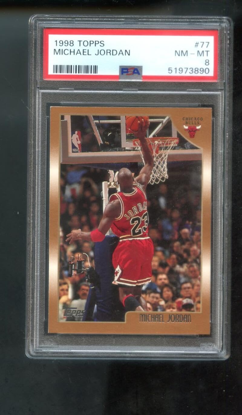 1998-99 Topps #77 Michael Jordan PSA 8 Graded Basketball Card NBA 1998 1999 Chicago Bulls