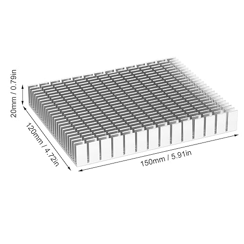 Miniatura 2 de Disipador de calor de aluminio 5.906 x 4.724 x 0.787 in Módulo disipador de calor Placa radiador de aleta para refrigeración PC PCB Junta (blanco)
