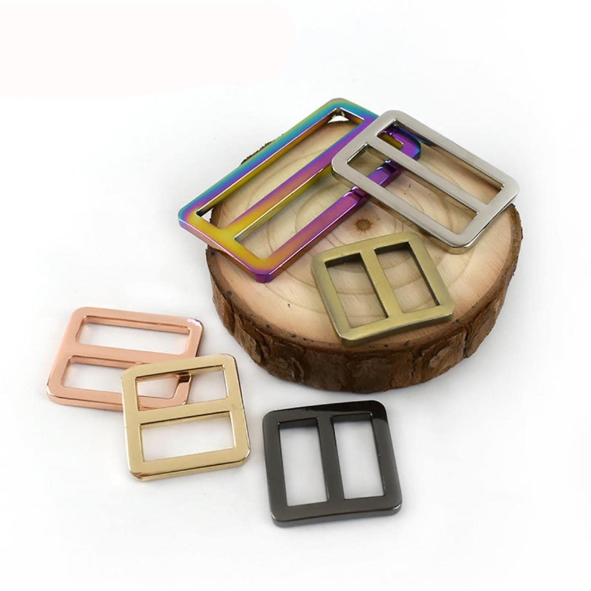5/20 Stück Metallschnalle für Taschenring, Rucksack, Gurtbänder, Schieber, Einsteller, Schnallen, Verschlüsse, DIY-Lederzubehör, 50 mm, 20 Stück, farbig