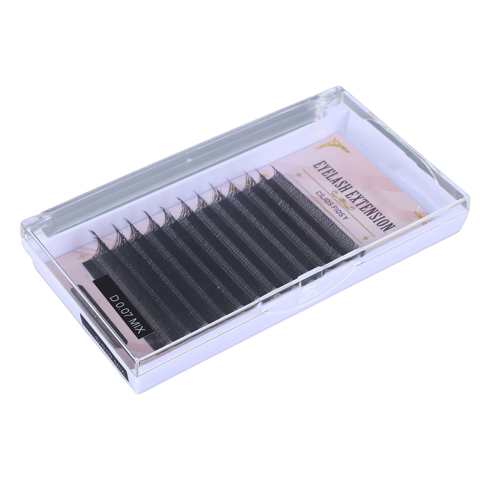 Pestañas Suaves 0.07D para Extensión de Pestañas, Postizas Individuales en Forma de Y de 8-15mm para Artistas de Maquillaje