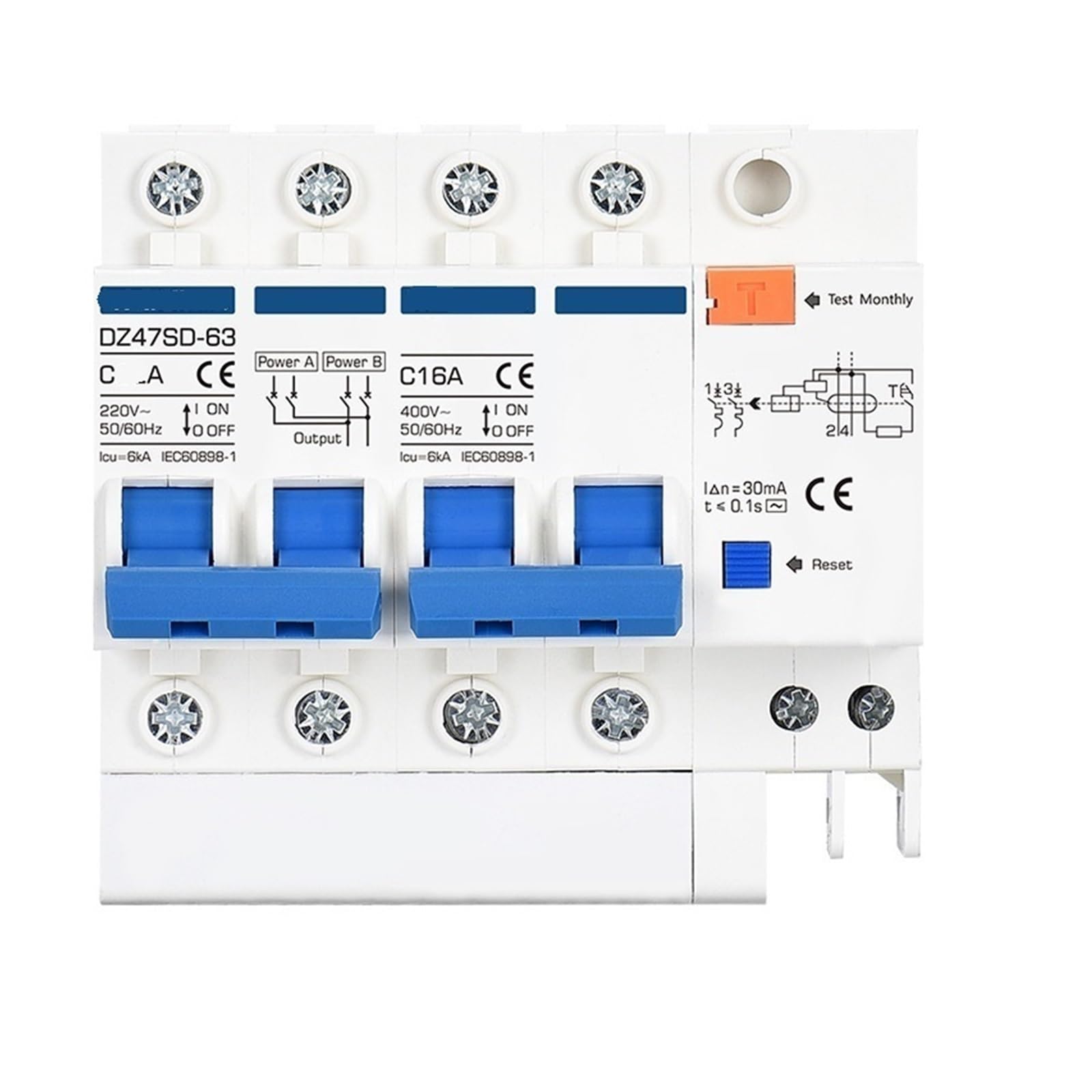 Interrupteur de transfert manuel pour basculer votre maison sur l'énergie solaire 220V