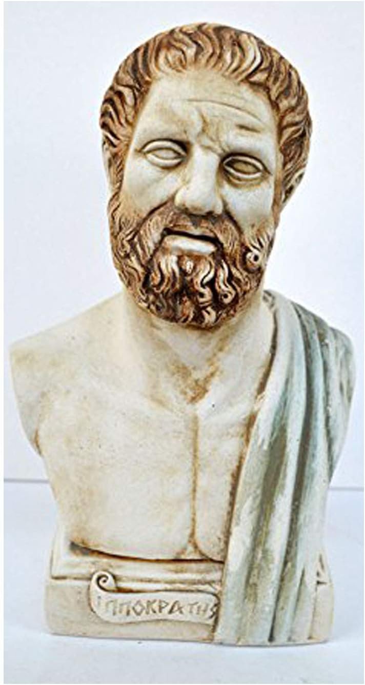 Estia Creations Ancient Greek Hippocrates Great Sculpture Bust Father of Medicine Artifact
