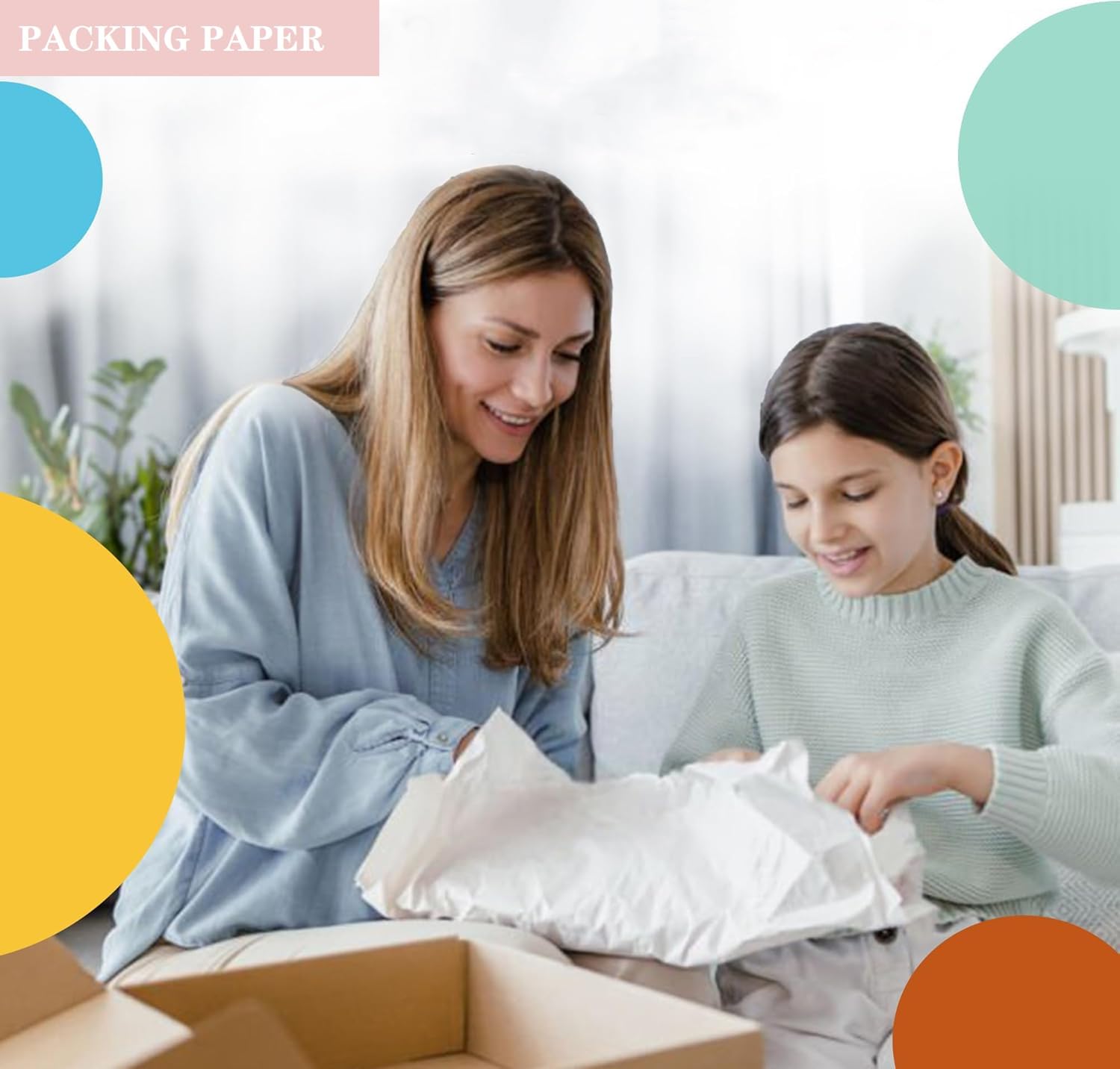 Lot de 200 feuilles de papier kraft blanc en vrac de 45,7 x 61 cm pour arts, dessin, projets de bricolage, emballage cadeau