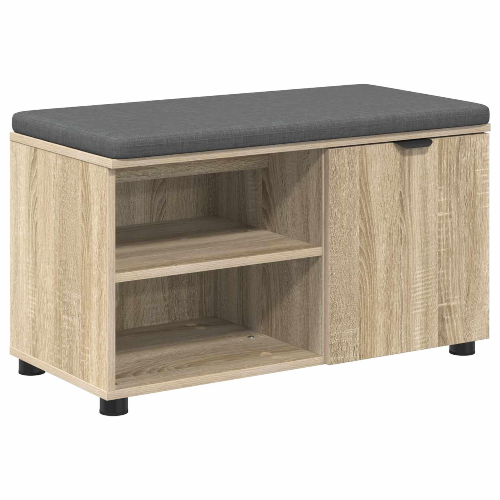 Banc d'entrée moderne pour organiser les chaussures de toute la famille au couloir